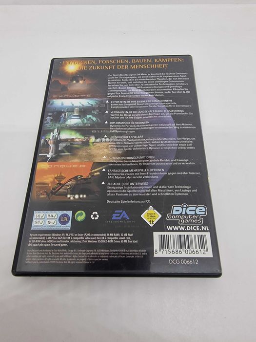 Gra PC Sid Meier's Alpha Centauri Firaxis Dice Computer Games Unikat Retro CD