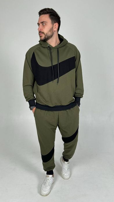 Чоловічий спортивний костюм колір хакі розмір 46-54