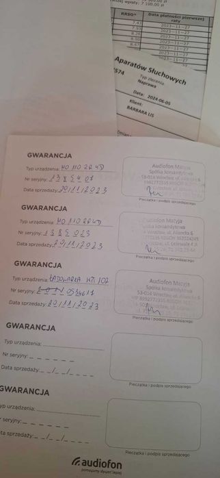 zestaw aparatów słuchowych WIDEX MOMENT M0110RR4D na gwarancji