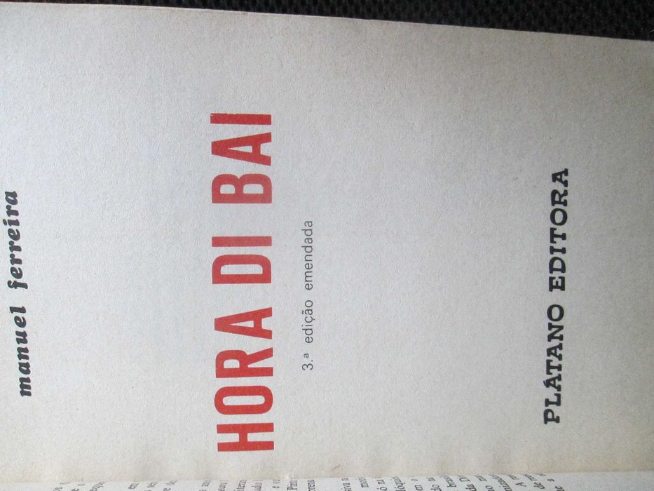 Hora di Bai, de Manuel Fereira - edição emendada de 1972