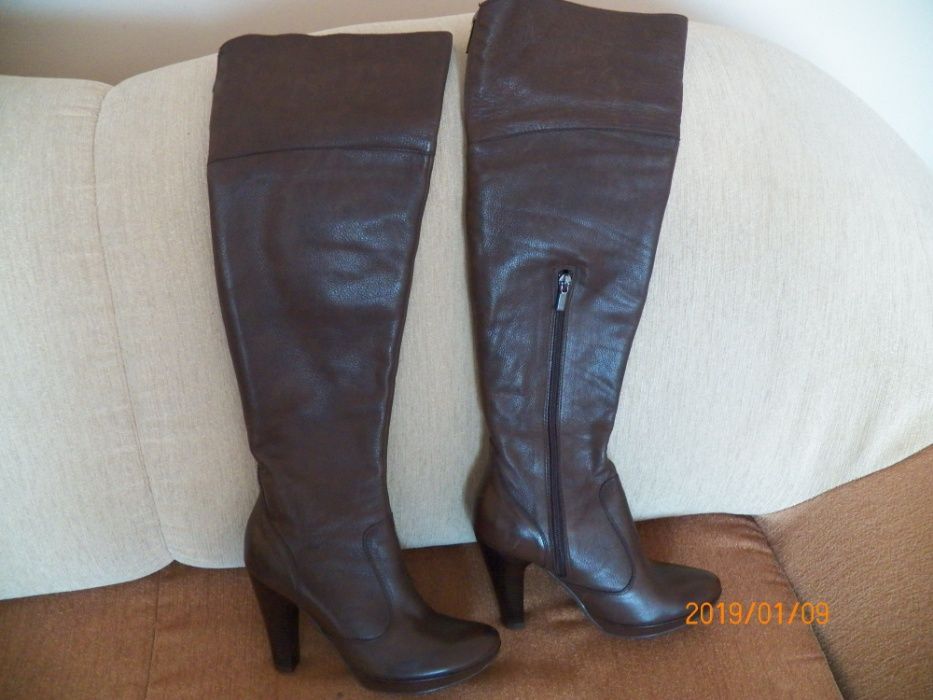 kozaki skórzane nowe - nowa cena