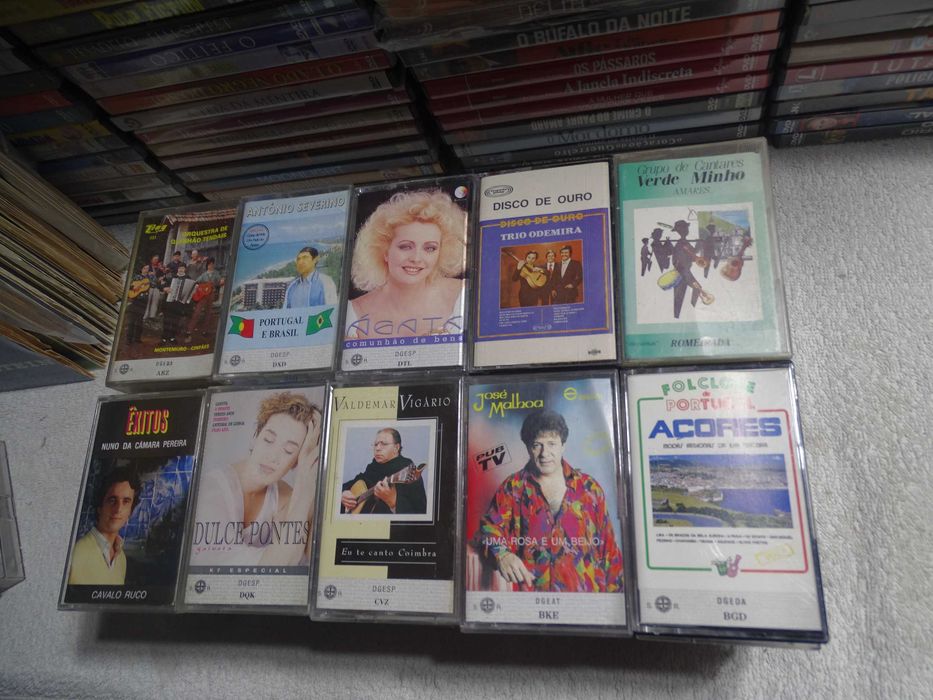 Lote de cassetes de musica Portuguesa e internacional em bom estado