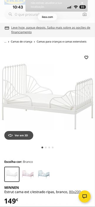 Cama minnen com colchao incluido