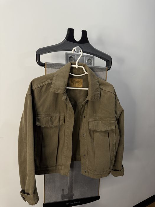 Джинсовий жакет у відтінку хакі (Vintage Amisu)