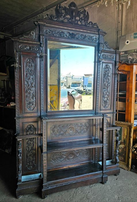 *Piękna garderoba, wieszak, włoski neorenesans, antyk*transport