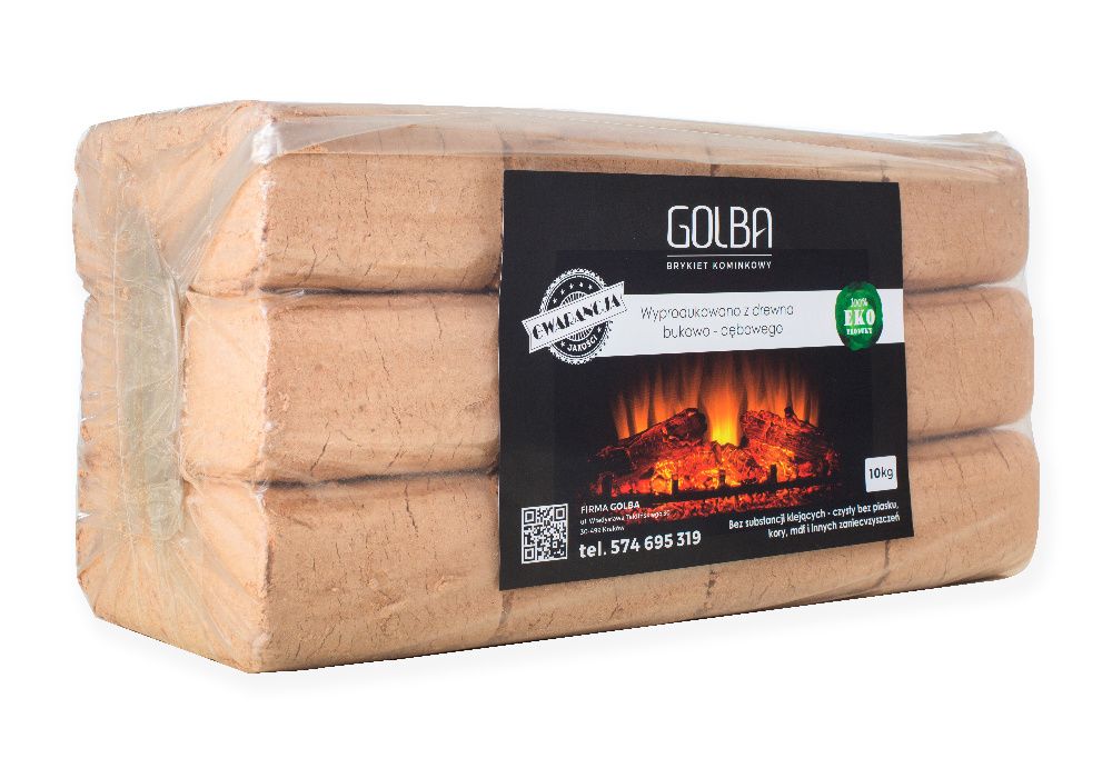 Brykiet RUF drzewny buk-dąb.