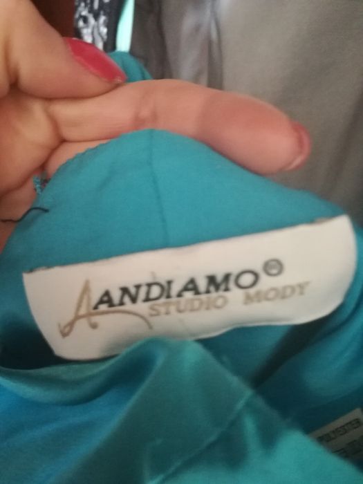 Błękitna sukienka balowa 34r/ 164cm