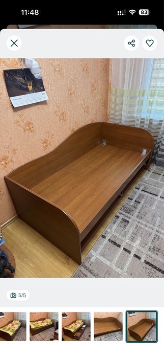 Детская кровать без матраса
