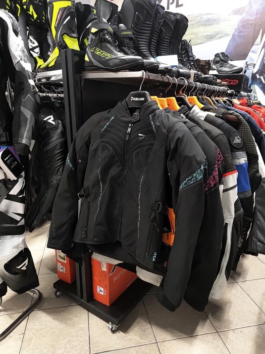 Kurtka motocyklowa damska tekstylna Rebelhorn Jax czarno-niebieska S