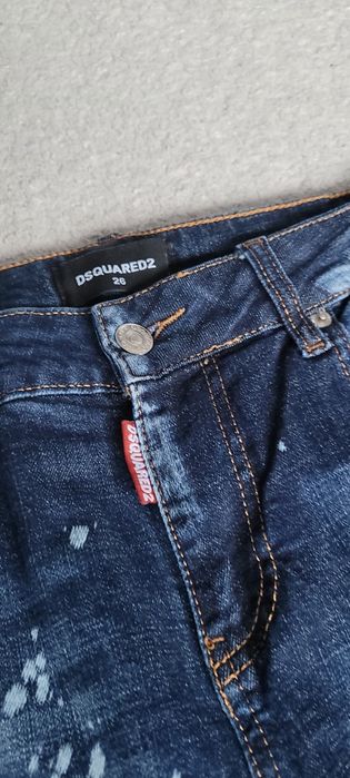 Spodnie damskie Dsquared S M 26 jeans plamy styl