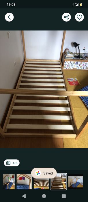 Cama em madeira para crianças