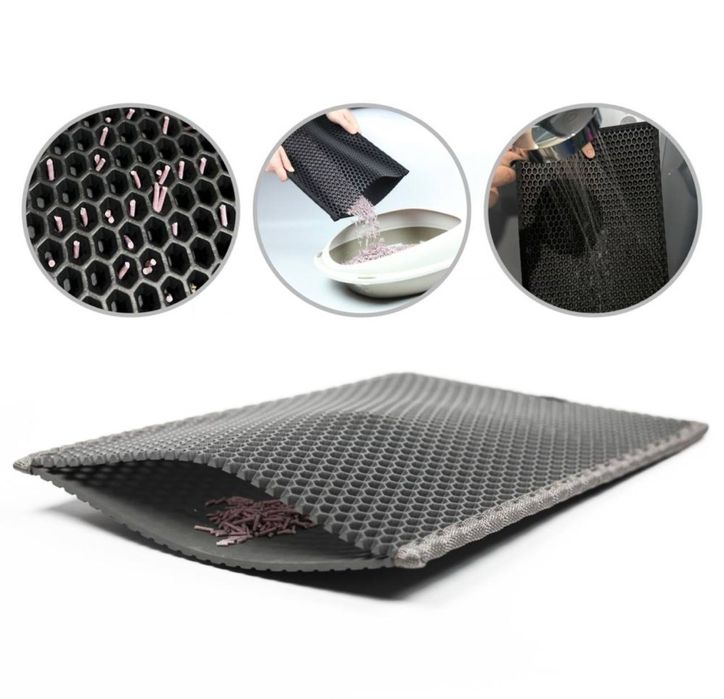 Двошаровий килимок для котячого туалету килимок під миску