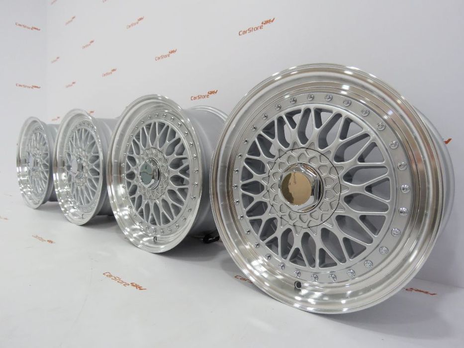 Jante Look BBS RS 17 x 7.5 et20 4x100 + 4x114.3 Silver