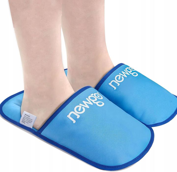 Kapcie z okładami lodowymi na stopy, zestaw 2 sztuk żelowych kapci