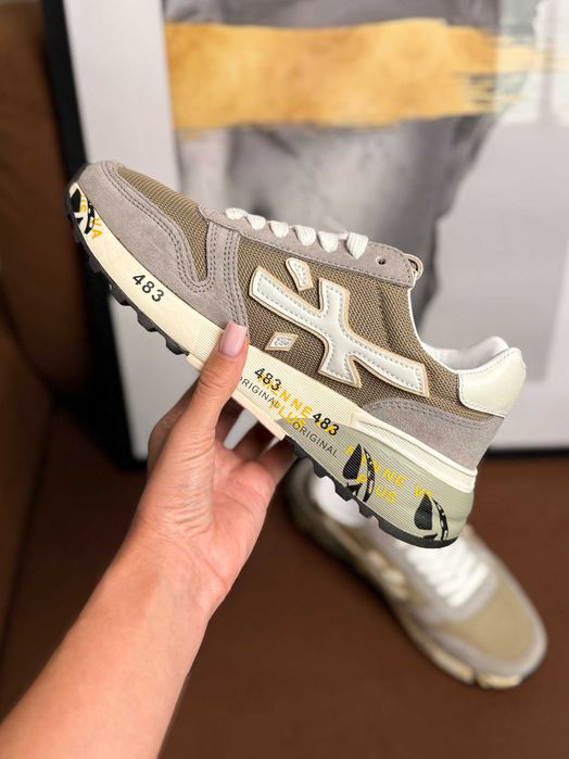 Кросівки Premiata Mick Beige Grey White / кроси Преміата Мік бежеві