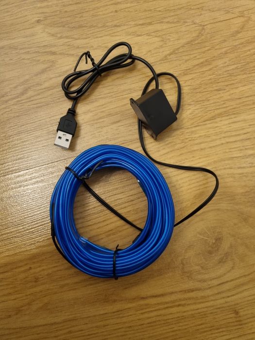 Neon led ambient light niebieski 5 metrów USB