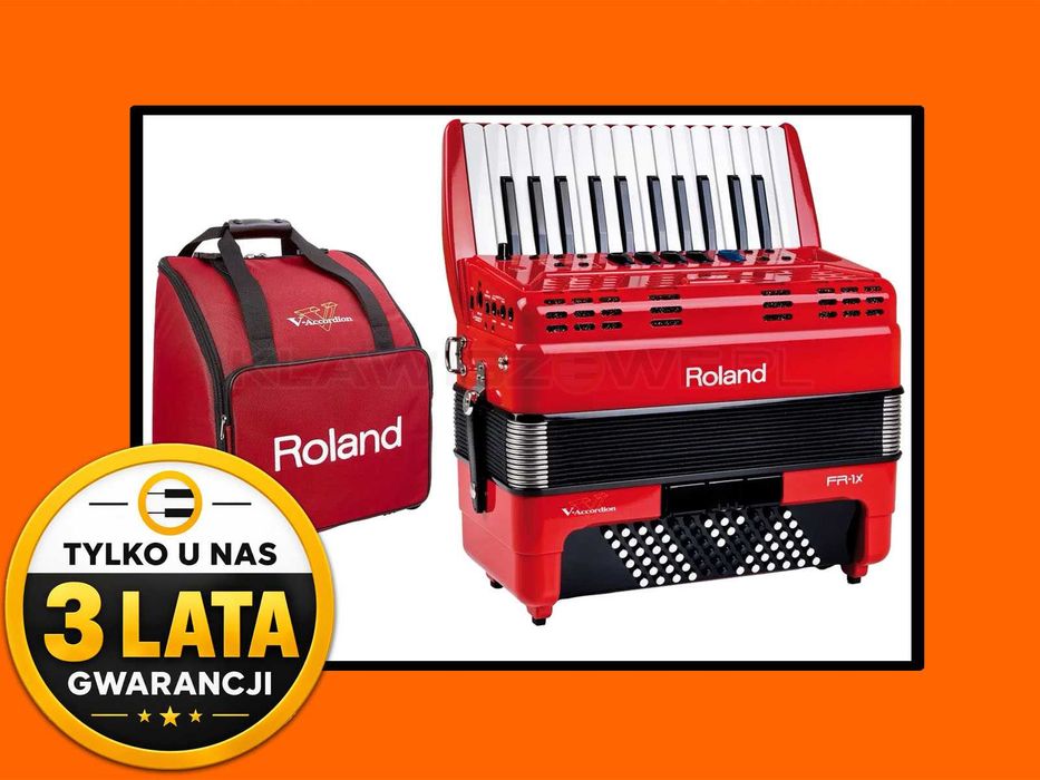 ROLAND FR-1X CZERWONY AKORDEON CYFROWY + torba | nowy | od ręki | sklep