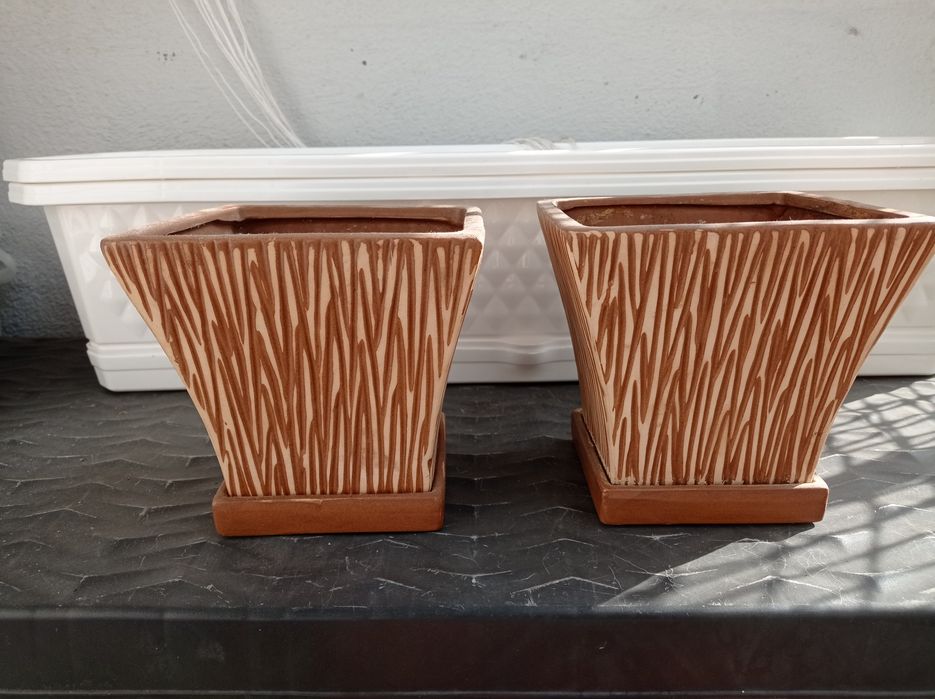 Donica, osłona, kamień na kwiaty i zioła,balkon,taras - 2 szt KOMPLET