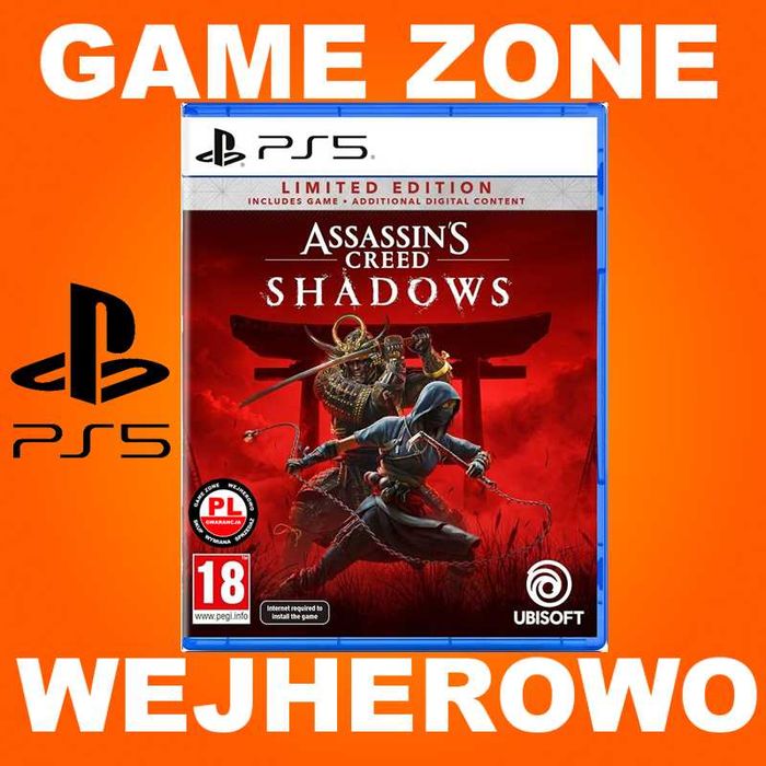 Assassin's Creed Shadows PS5 Limitowana Edycja = PŁYTA PL = Wejherowo