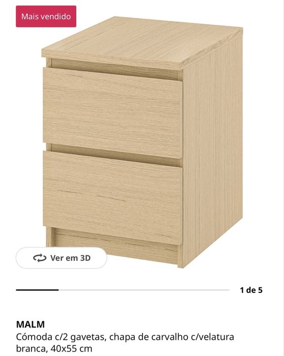 Mesas de cabeceira ikea malm