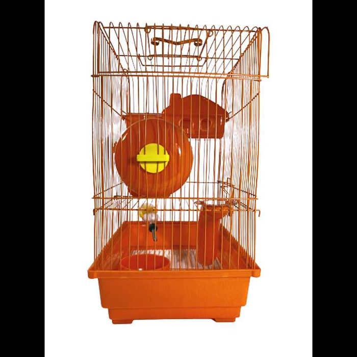 Трехэтажная клетка для хомяка. "Полный фарш". Модель AV128. Яркий цвет