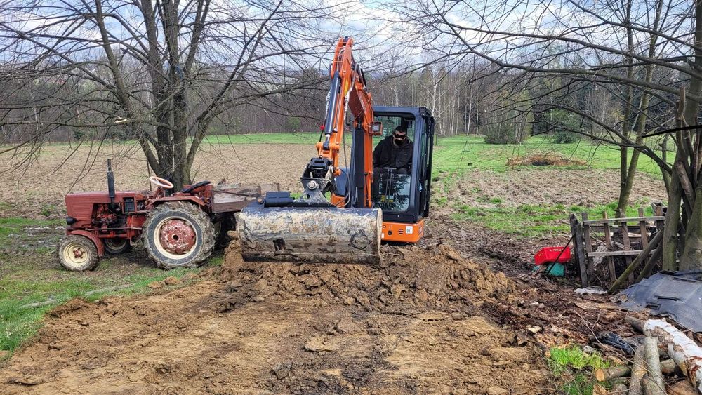 Usługi mini koparką, plantowanie, drenaż, prace ziemne, minikoparka