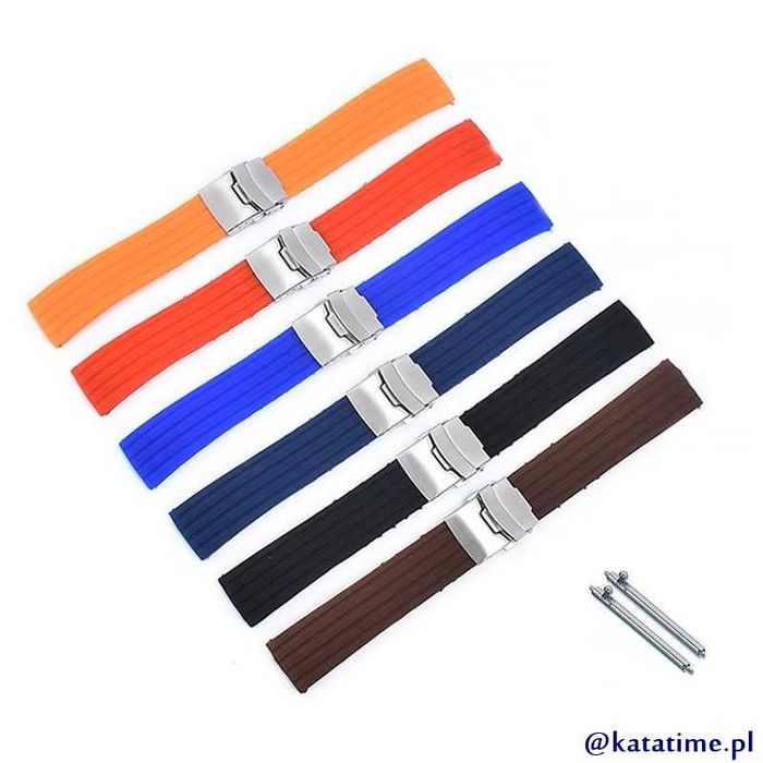 BRANSOLETKA PASEK DO ZEGARKA męskiego damskiego gumowa silikon 24 mm