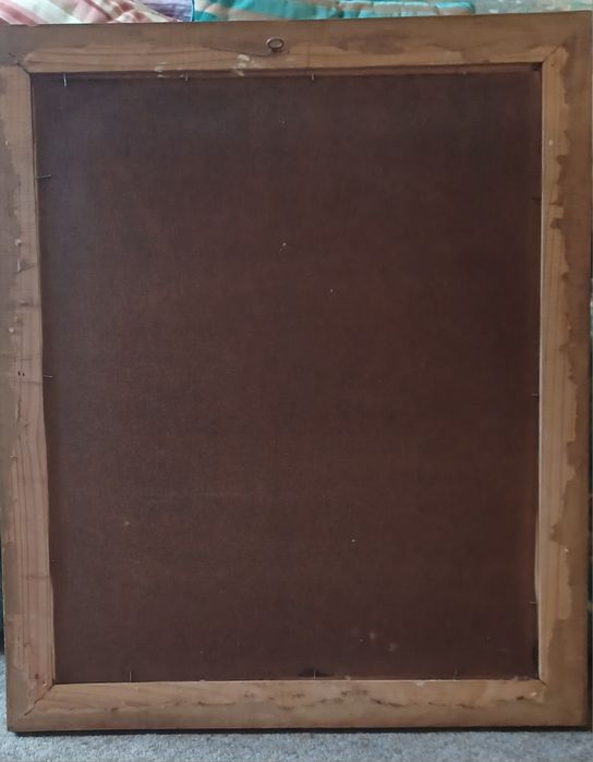 Quadro antigo com gravura a