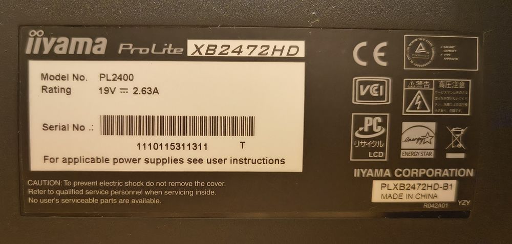 Monitor iiyama ProLite XB2472HD