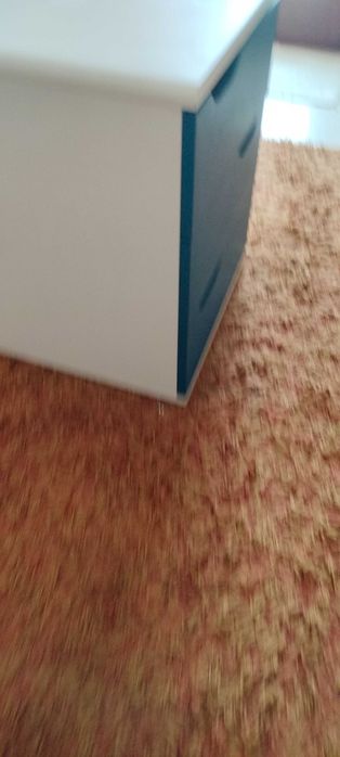 Módulo de gavetas secretaria (3 gavetas) azul ebranco