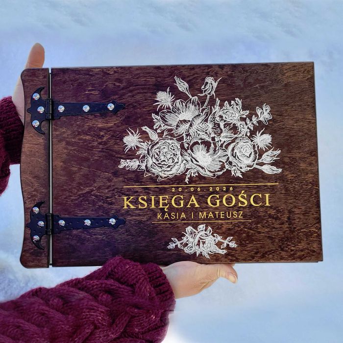Księga gości weselna prezent ślub wesele księga wpisów fotobudka