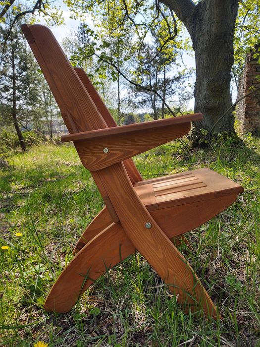 Krzesło ogrodowe drewniane składane, tarasowe X lamel nr 3