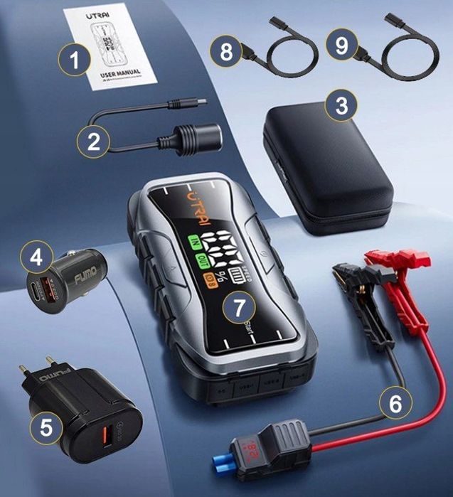 BOOSTER jump starter 6000A 27000mAh powerbank