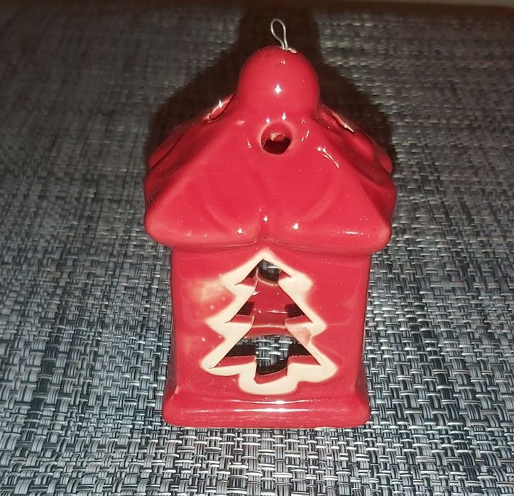 Świecznik teapod domek ceramiczny lampion