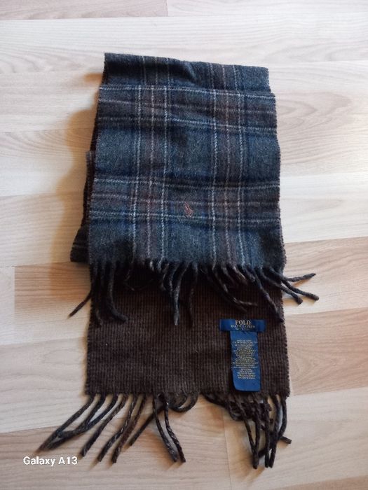 Polo ralph lauren oryginalny szalik męski virgin wool