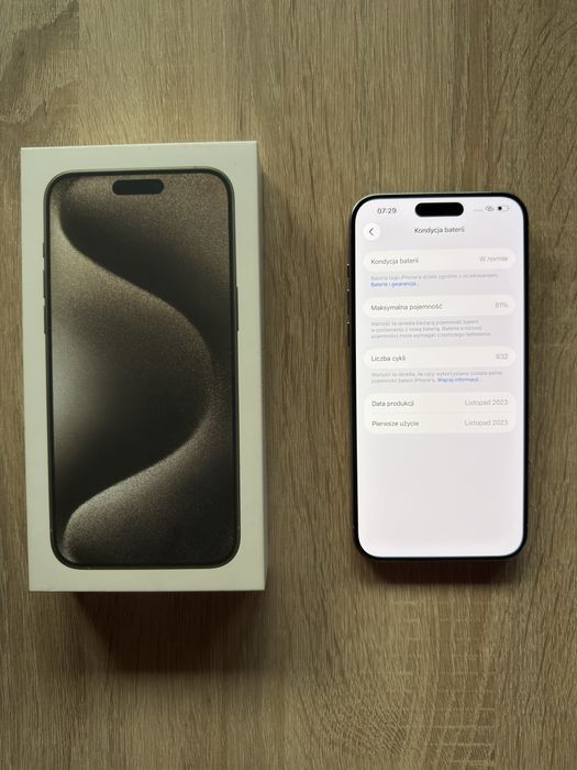 iPhone 15 Pro Max Natural Titanium • Stan Idealny • OKAZJA