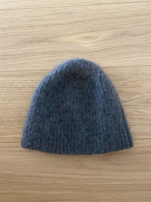 Szara kaszmirowa czapka beanie COS 100% kaszmir