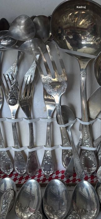 zestaw sztućców SILVER PLATED MADE in ITALY