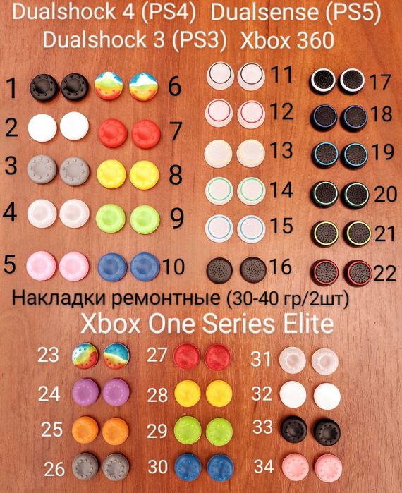 Стики грибки накладки для джойстика Dualshock,Dualsense(PS)Xbox360 One