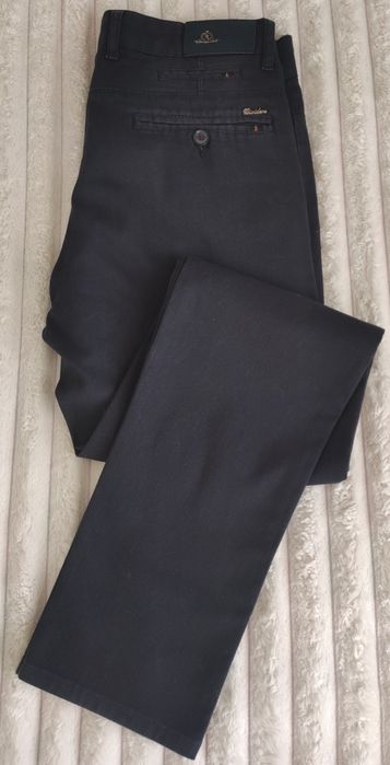 Штани чоловічі, темно синій, звужені до низу, розмір W30, L34