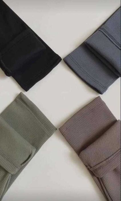 Зимові утеплені (фліс) лосіни рубчик, висока посадка.Турція, розпродаж