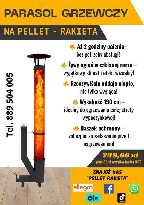 PROMOCJA WIOSENNA Ogrzewacz/Pochodnia/Promiennik/Lampa - RAKIETA