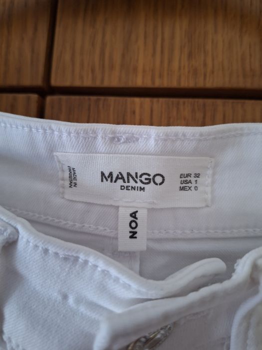 Calça de Ganga Branca T: 32 Mango Noa