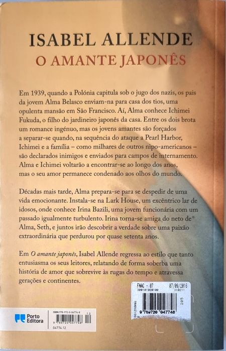 O Amante Japonês - Isabel Allende