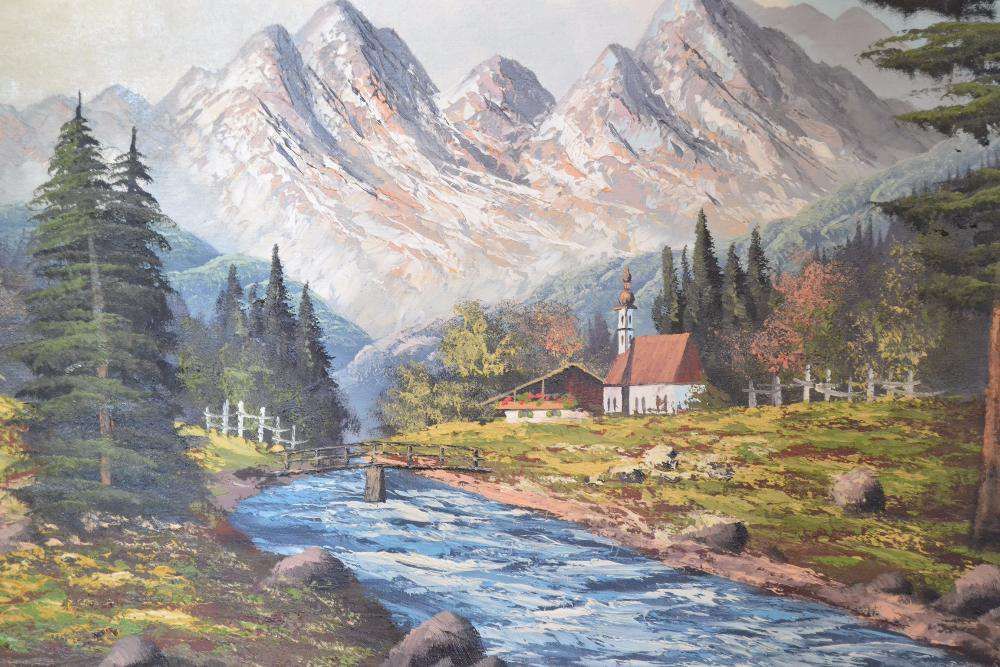 Pejzaż Alpejski ,płótno