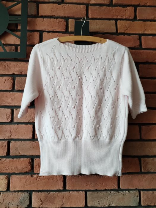 Śliczna bluzka sweterek azur XS-M nowa