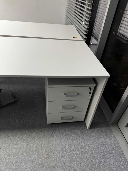 Biurko szare 160x80 biurka stół stoły do biur szkół domu