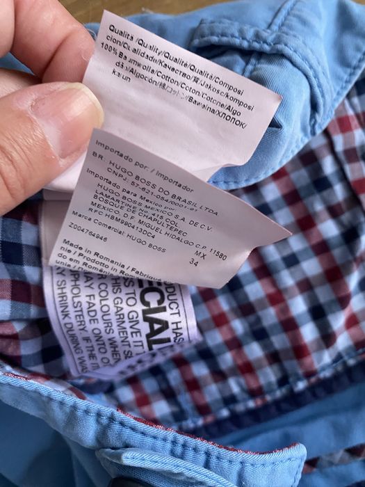 Boss 50 Regural Fit 34R spodnie niebieskie bawełna