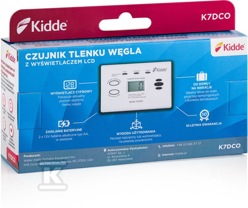 Датчик чадного газу з дисплеєм Kidde K7DCO