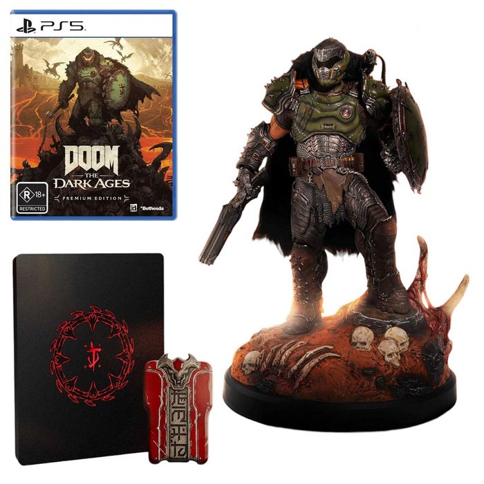 Doom The Dark Ages Edycja Kolekcjonerska [PS5] FIGURKA 30cm STEELBOOK